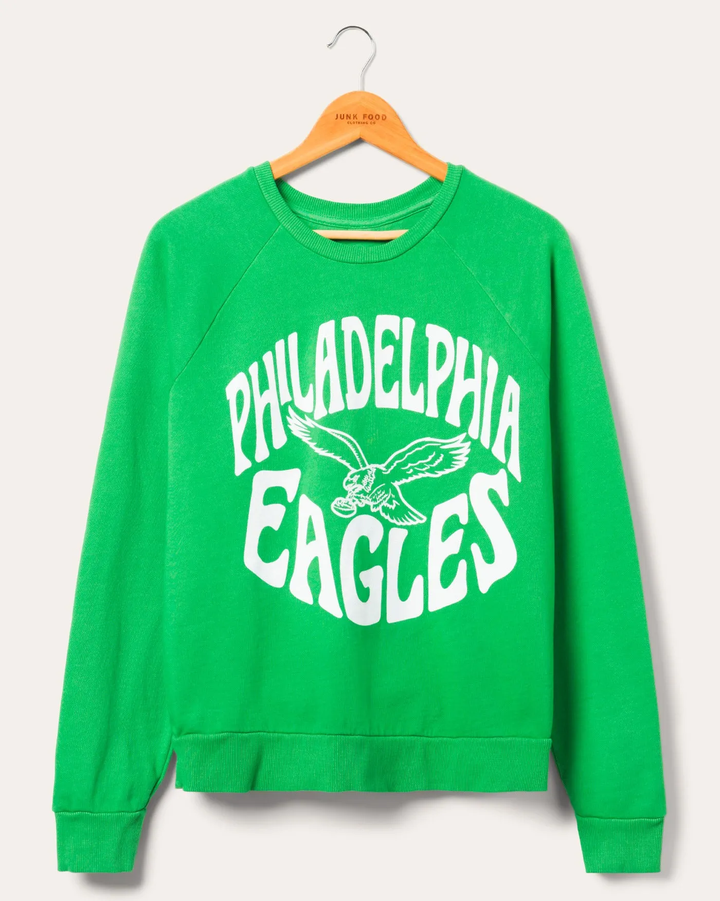 Women's Eagles Vintage Raglan Pullover sold by Junk Food Clothing