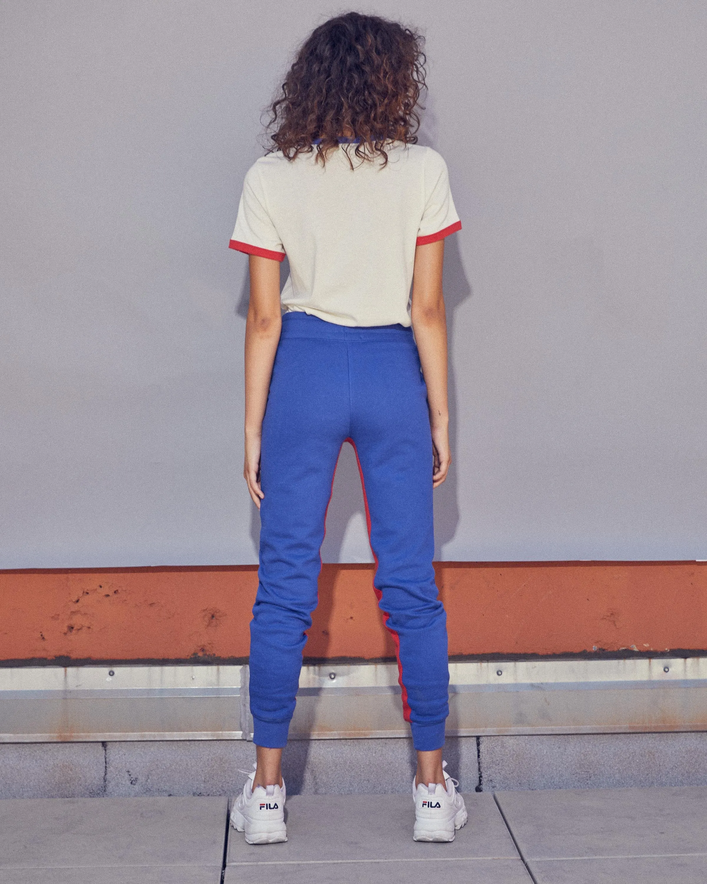 Women's Patriots Paneled Fleece Jogger sold by Junk Food Clothing product image thumbnail 3