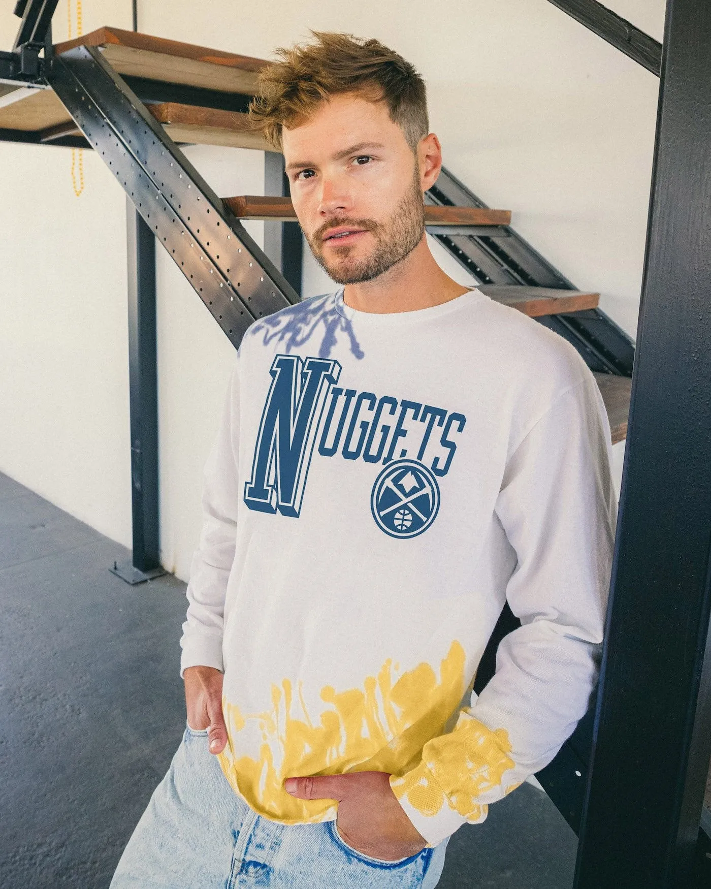 NBA Denver Nuggets Tie Dye Flea Market Long Sleeve Tee sold by Junk Food Clothing product image thumbnail 2