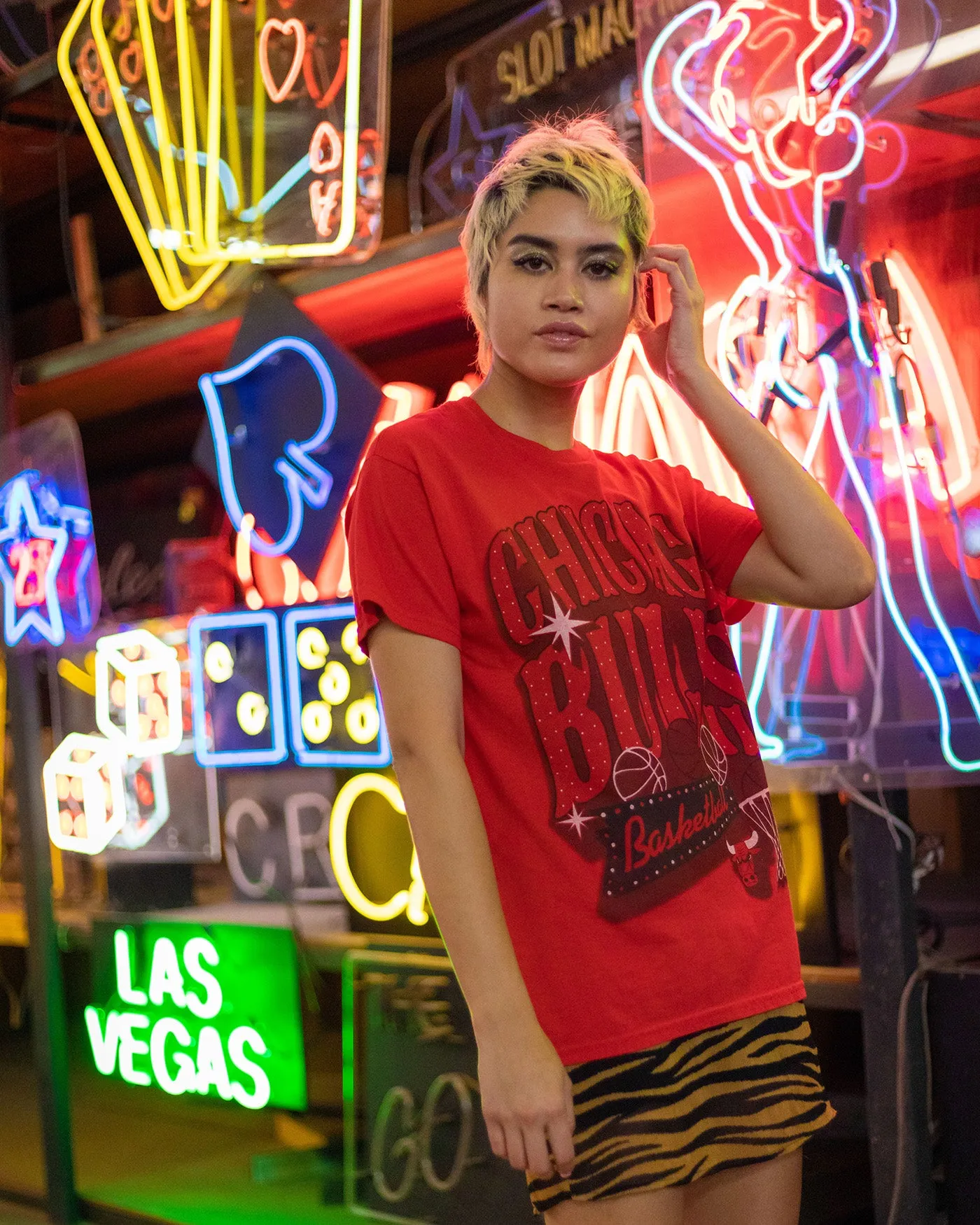 Bulls Bright Lights Tee sold by Junk Food Clothing product image thumbnail 2