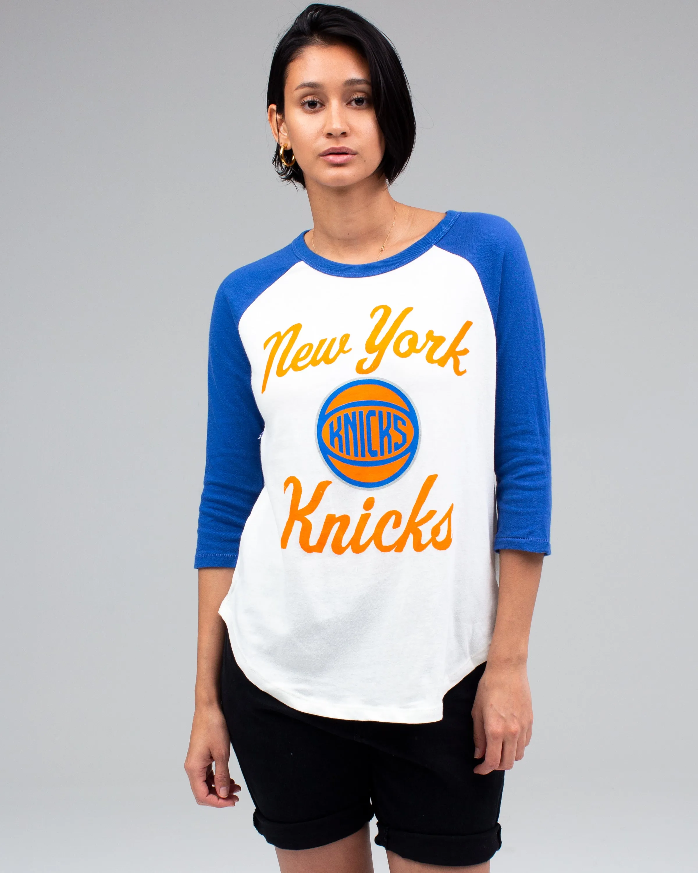 WOMENS KNICKS RAGLAN sold by Junk Food Clothing product image thumbnail 3