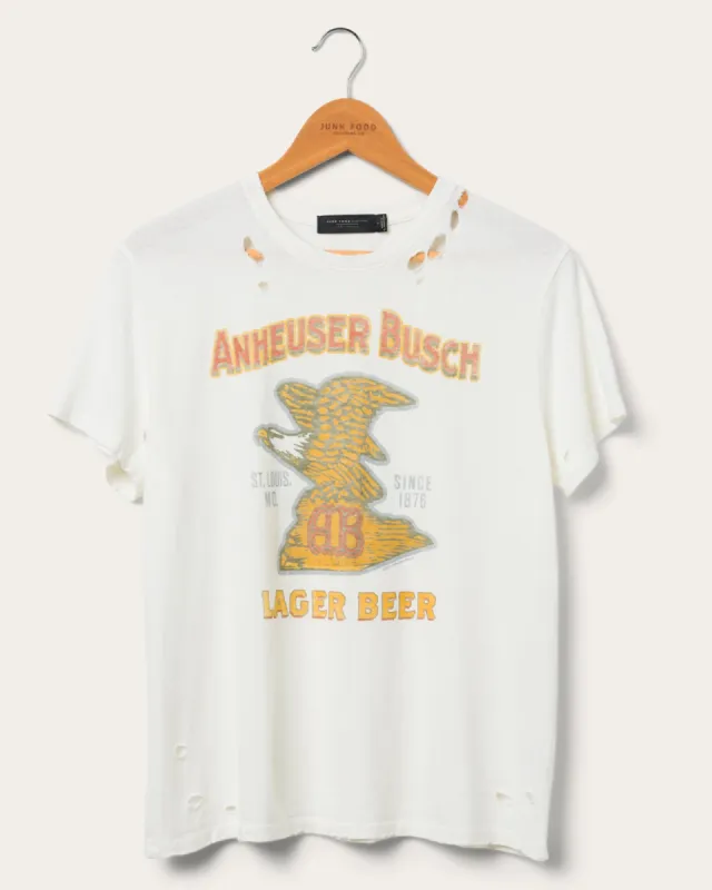 Women's Budweiser AB Eagle Vintage Destroy Tee sold by Junk Food Clothing