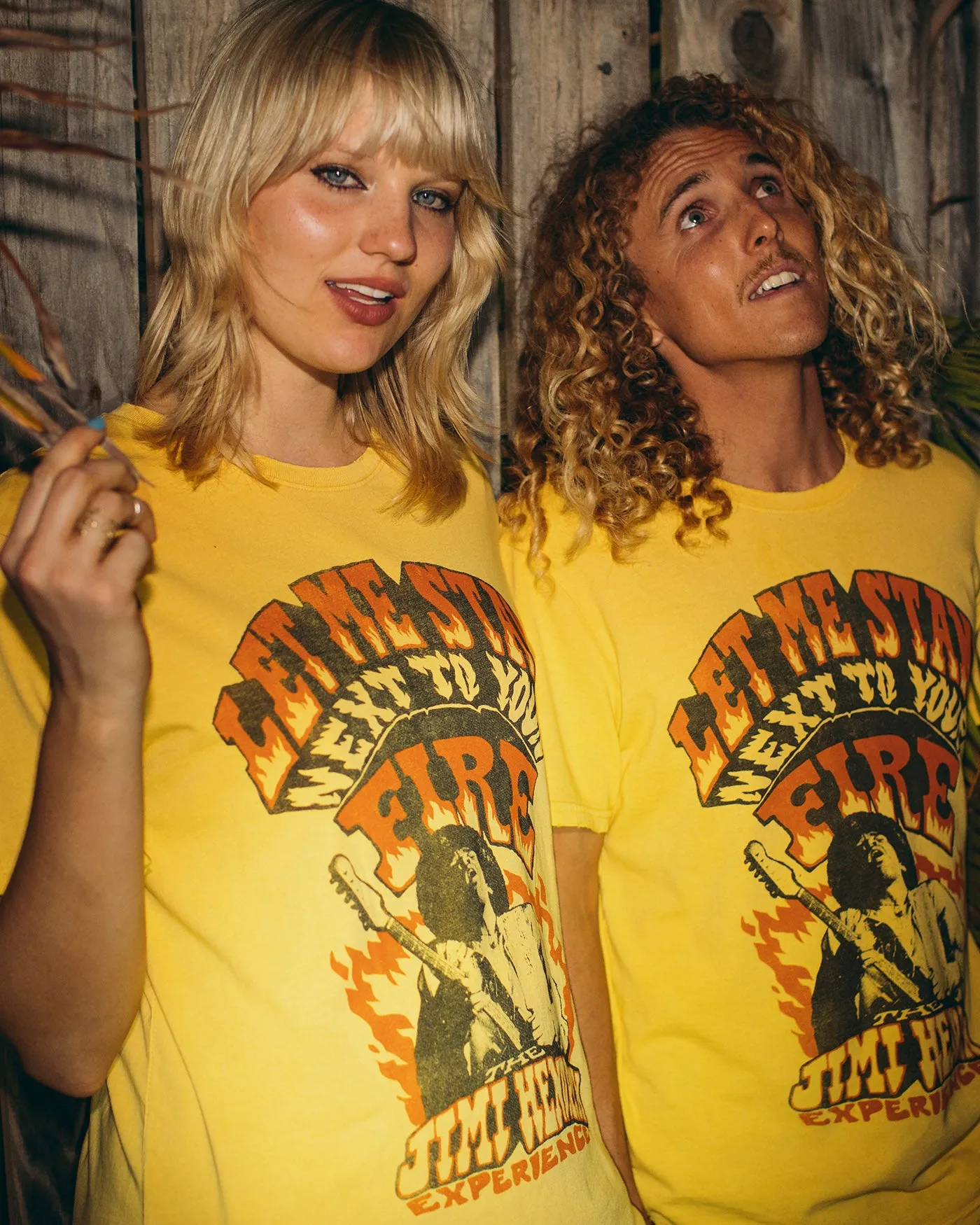 Jimi Hendrix Let Me Stand Next To Your Fire Vintage Tee sold by Junk Food Clothing product image thumbnail 2