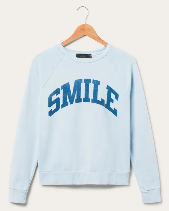 Women's Smile Vintage Raglan Pullover sold by Junk Food Clothing