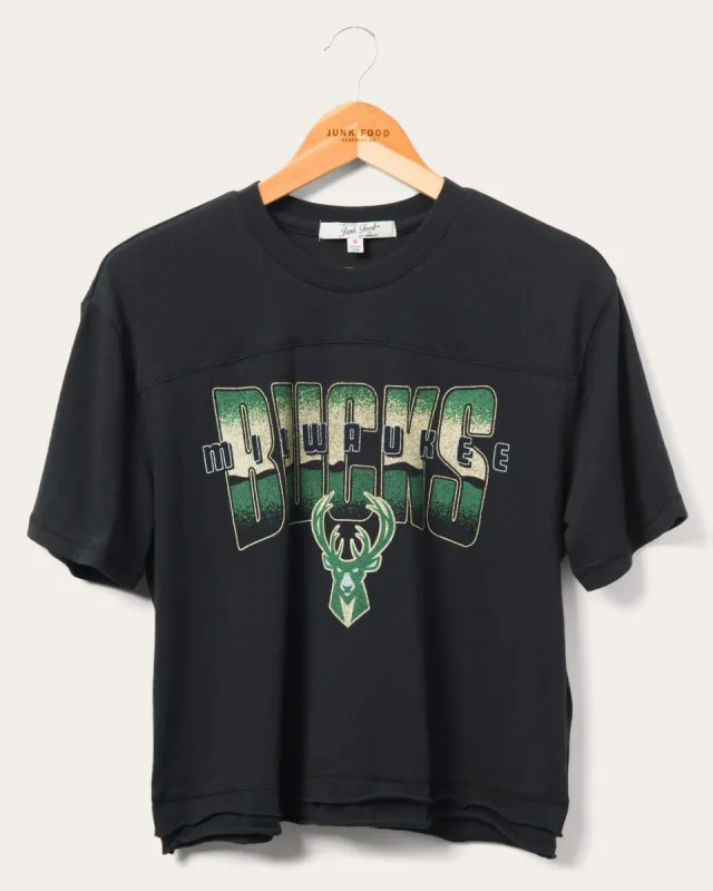 Women's Bucks Courtside Cropped Tee sold by Junk Food Clothing