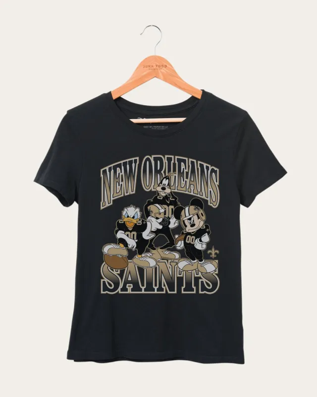 Women's Saints Disney Huddle Up Tee sold by Junk Food Clothing