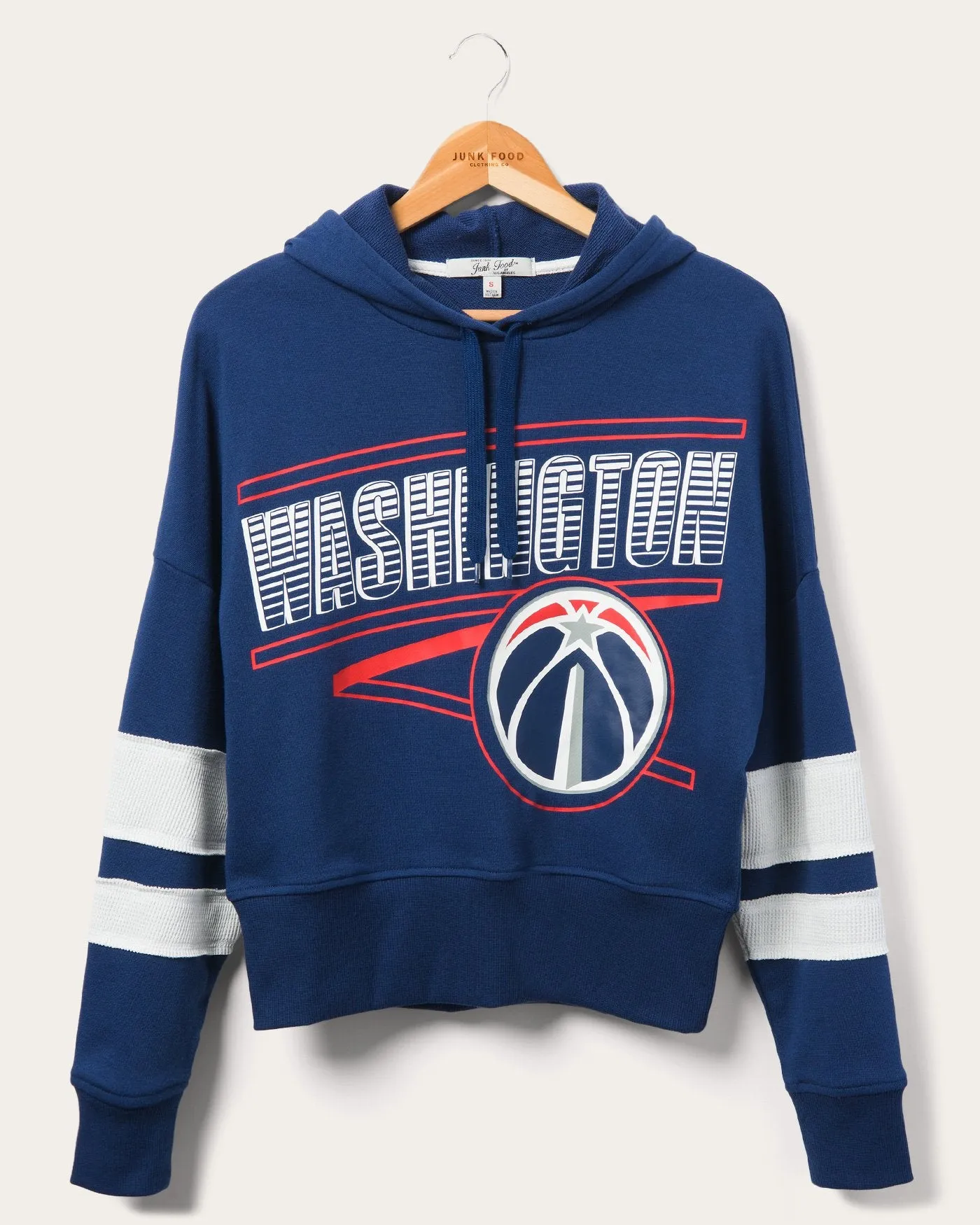 Women's Wizards Overtime Striped Fleece Hoodie sold by Junk Food Clothing