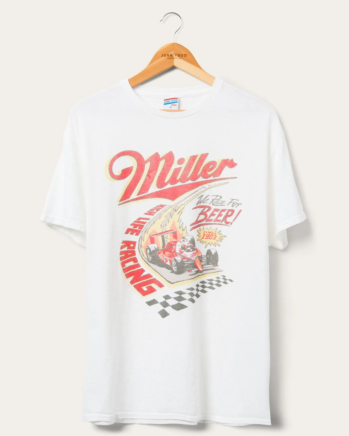 Miller High Life Racing Beer Flea Market Tee sold by Junk Food Clothing