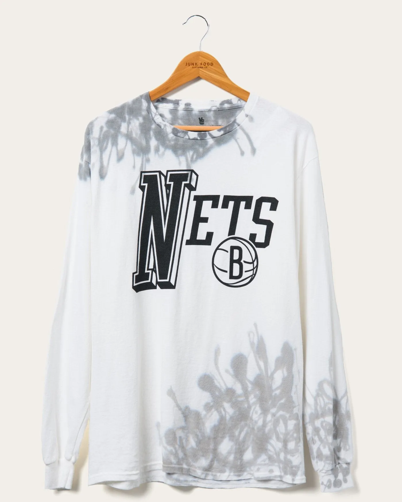 NBA Brooklyn Nets Tie Dye Flea Market Long Sleeve Tee sold by Junk Food Clothing