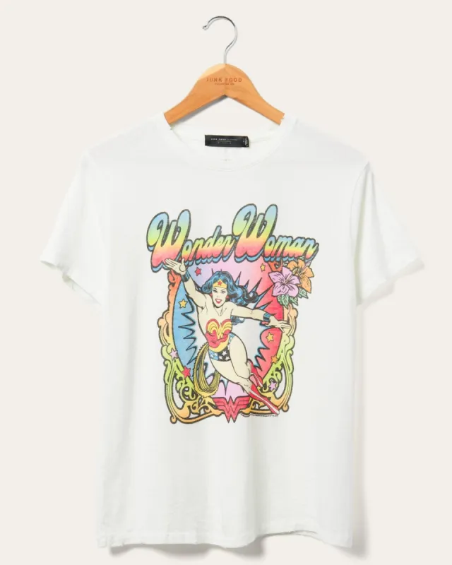 Women's Wonder Woman Hawaii Vintage Tee sold by Junk Food Clothing