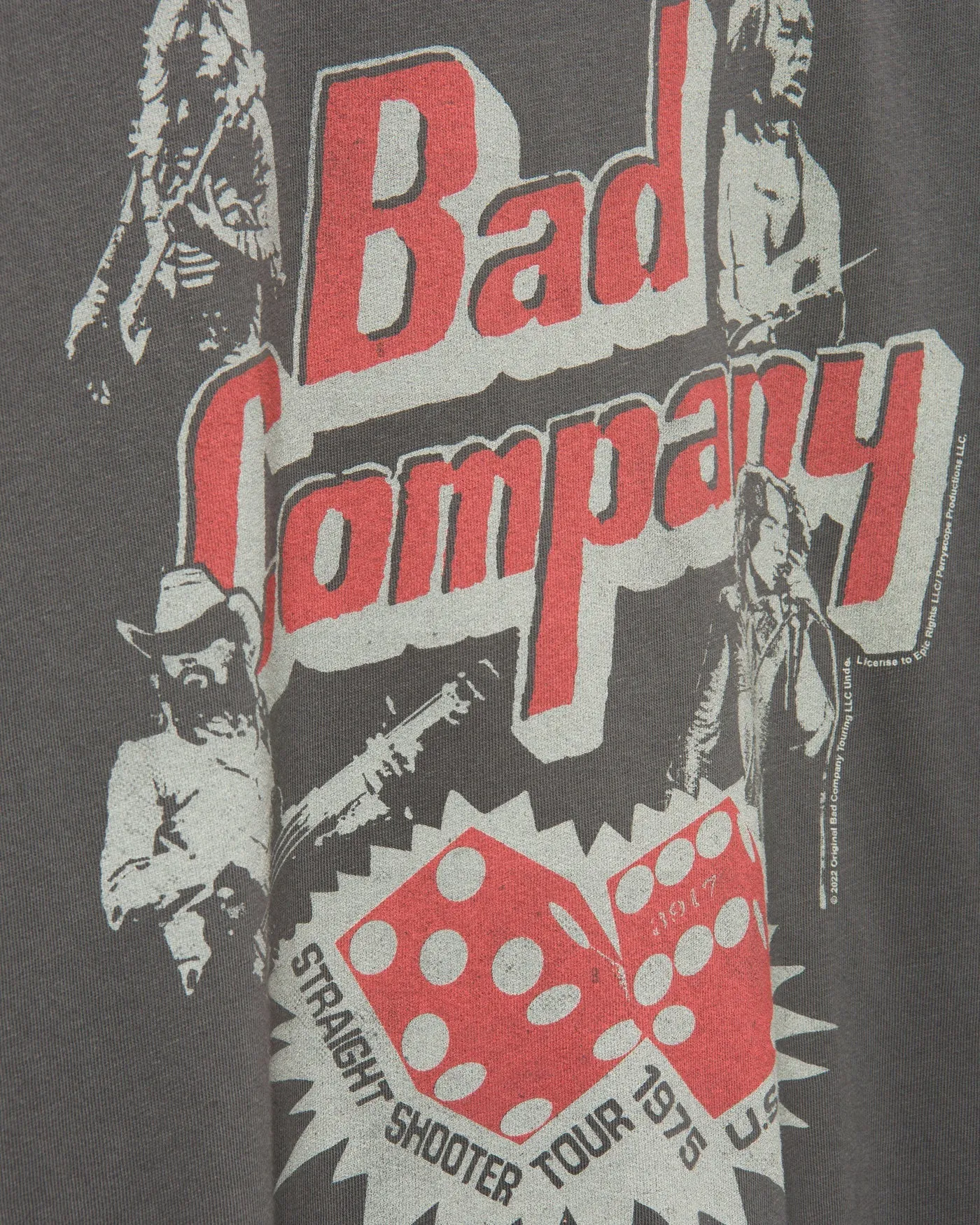 Bad Company Straight Shooter Tour Vintage Destroy Tee sold by Junk Food Clothing product image thumbnail 5