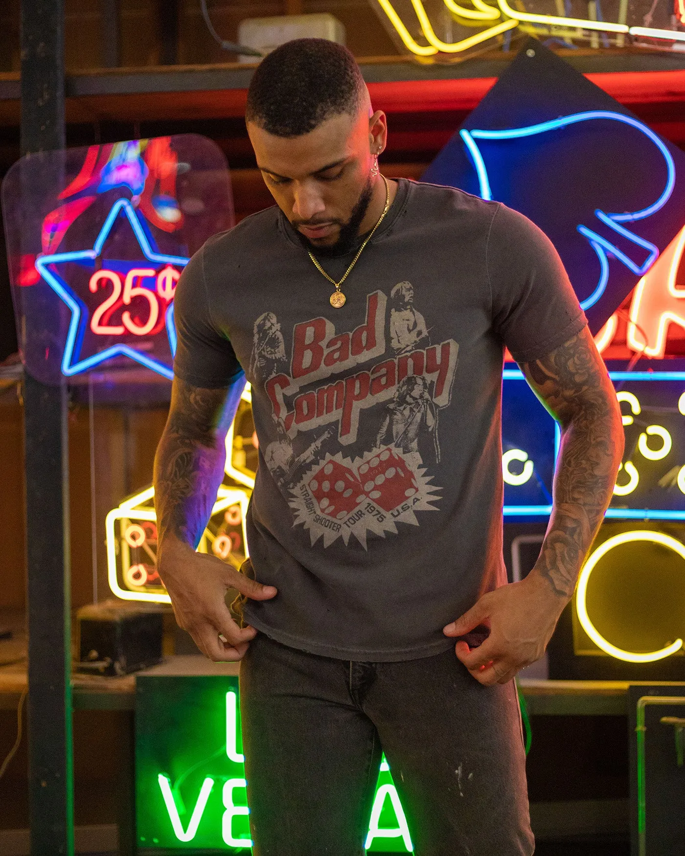 Bad Company Straight Shooter Tour Vintage Destroy Tee sold by Junk Food Clothing product image thumbnail 3