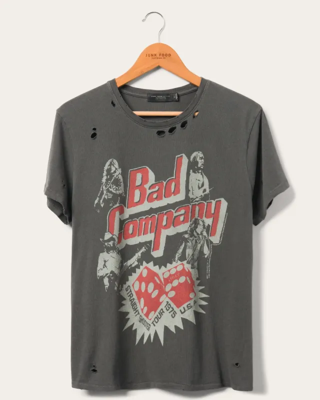 Bad Company Straight Shooter Tour Vintage Destroy Tee sold by Junk Food Clothing