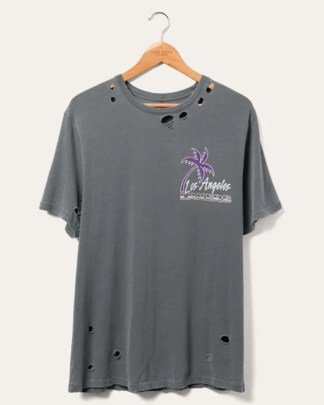 Lakers Luau Vintage Destroy Tee sold by Junk Food Clothing