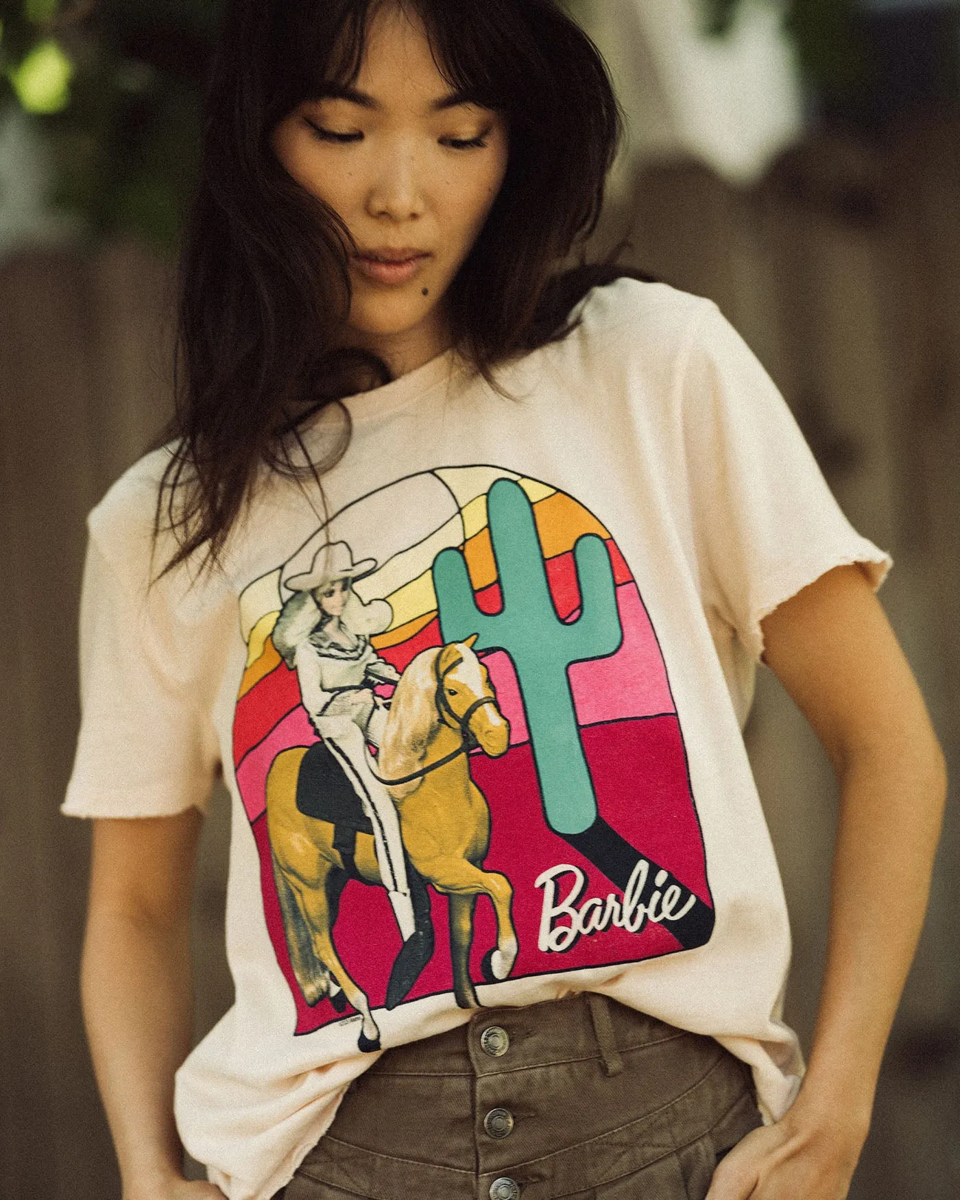 Women's Sunset Barbie Western Vintage Tee sold by Junk Food Clothing product image thumbnail 2