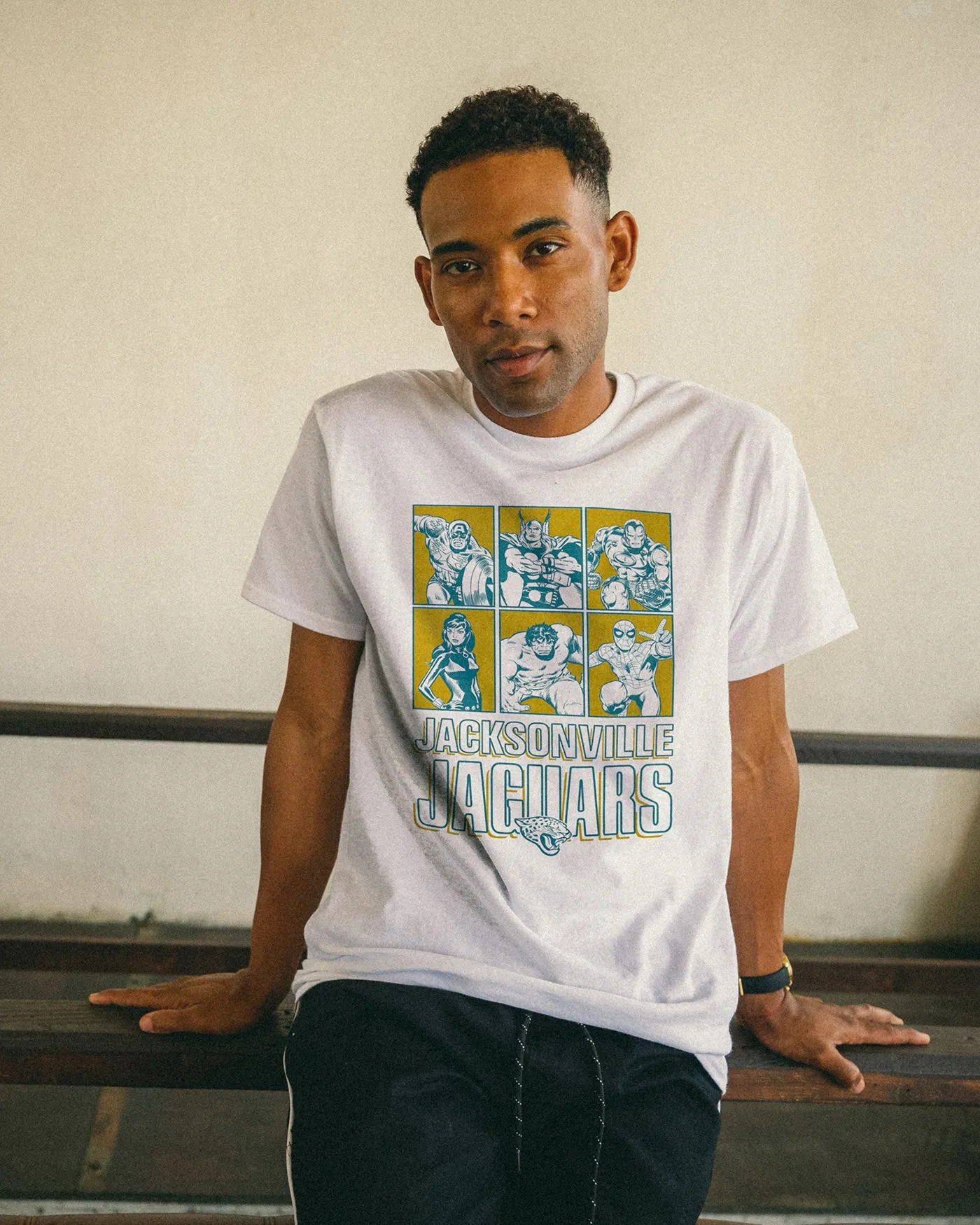 Jaguars Marvel The Avengers Line Up Tee sold by Junk Food Clothing product image thumbnail 2