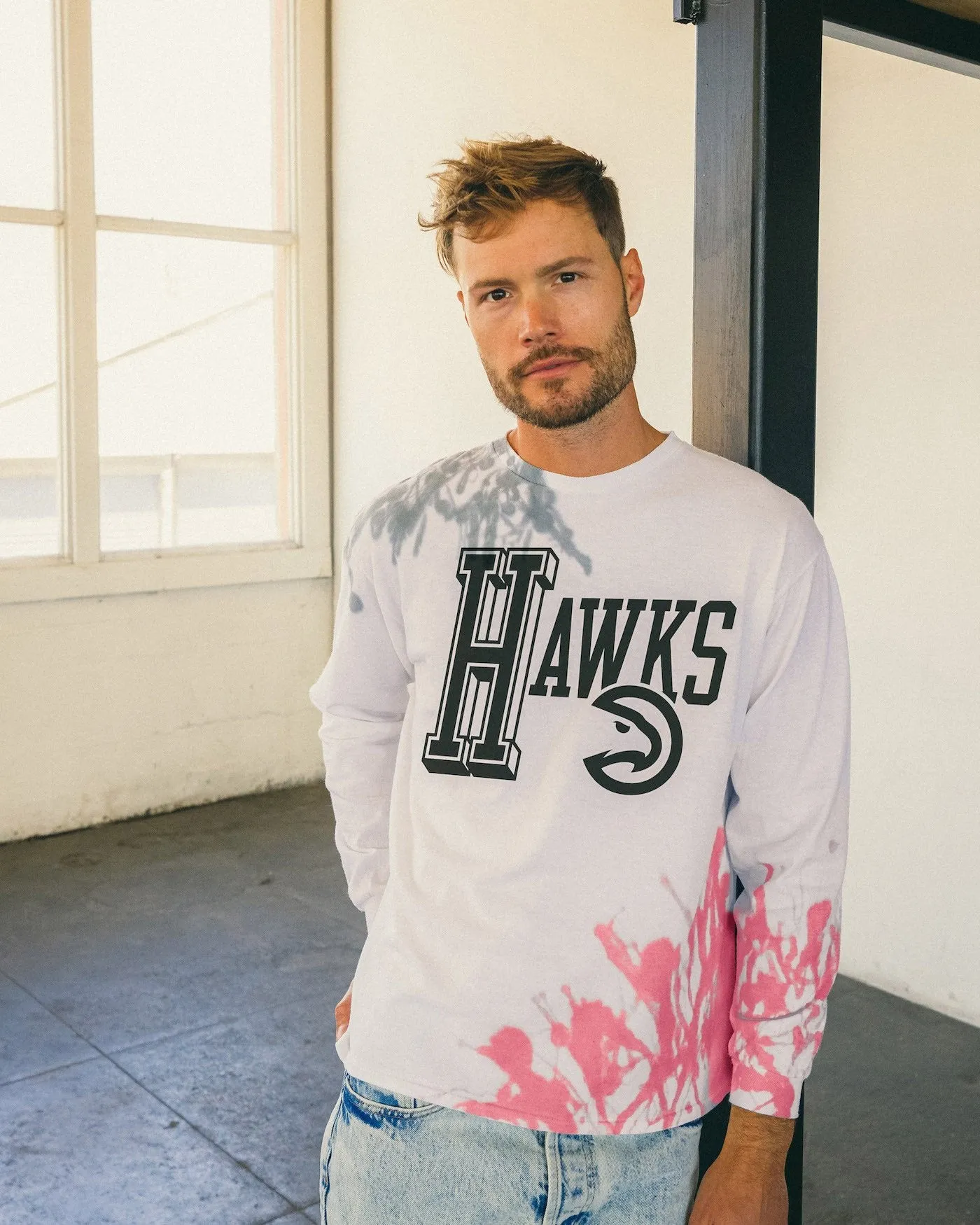 NBA Atlanta Hawks Tie Dye Flea Market Long Sleeve Tee sold by Junk Food Clothing product image thumbnail 2