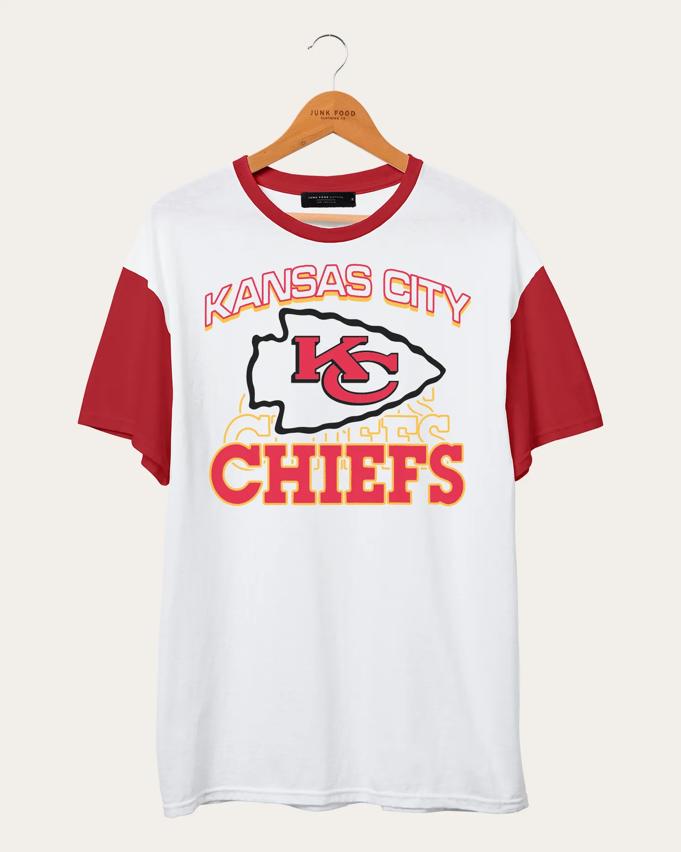 NFL Kansas City Chiefs Colorblock Tee sold by Junk Food Clothing