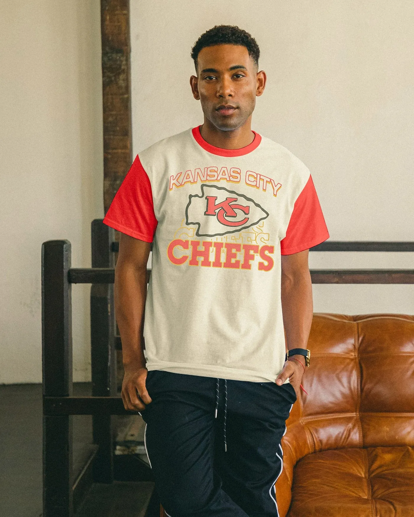 NFL Kansas City Chiefs Colorblock Tee sold by Junk Food Clothing product image thumbnail 2