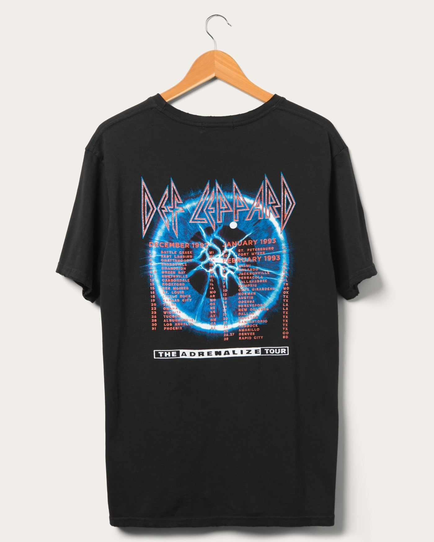 Def Leppard The 7 Day Weekend Tour Vintage Tee sold by Junk Food Clothing product image thumbnail 2