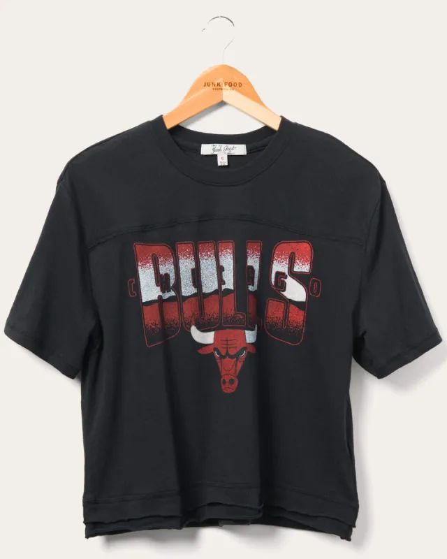 Women's Bulls Courtside Cropped Tee sold by Junk Food Clothing