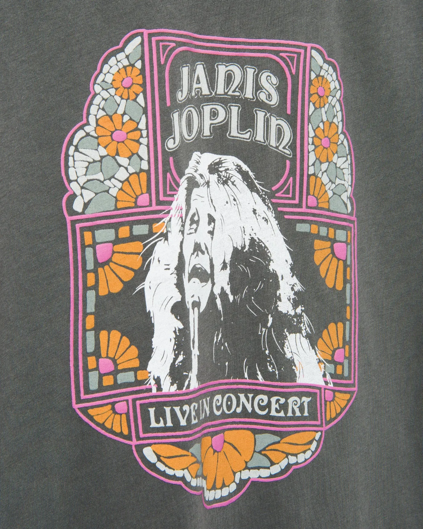 Women's Janis Joplin Live In Concert Vintage Tee sold by Junk Food Clothing product image thumbnail 4