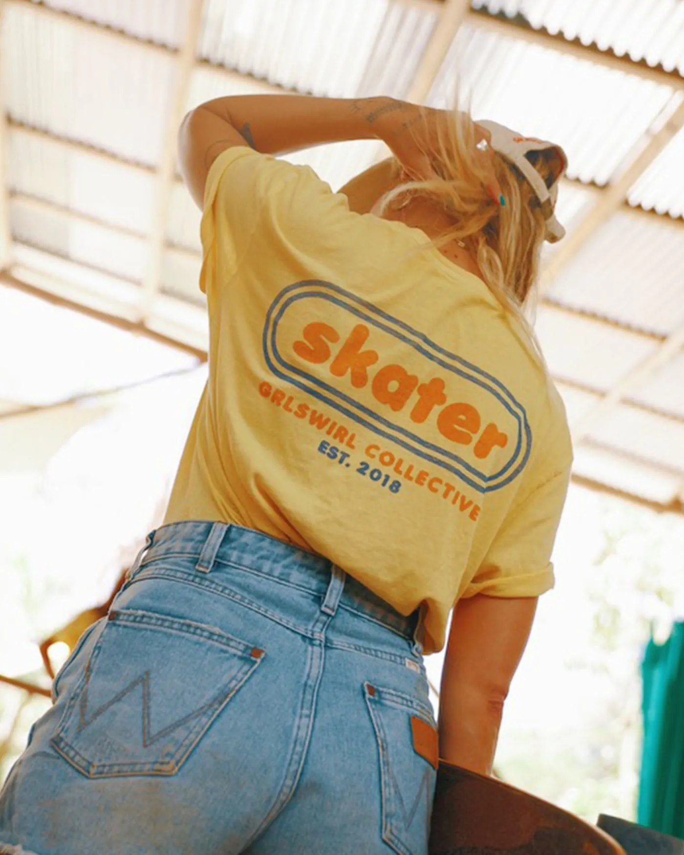 Women's GrlSwirl Skater Vintage Tee sold by Junk Food Clothing product image thumbnail 4