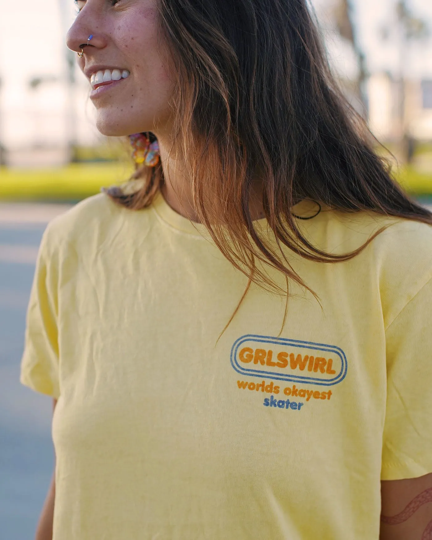 Women's GrlSwirl Skater Vintage Tee sold by Junk Food Clothing product image thumbnail 5