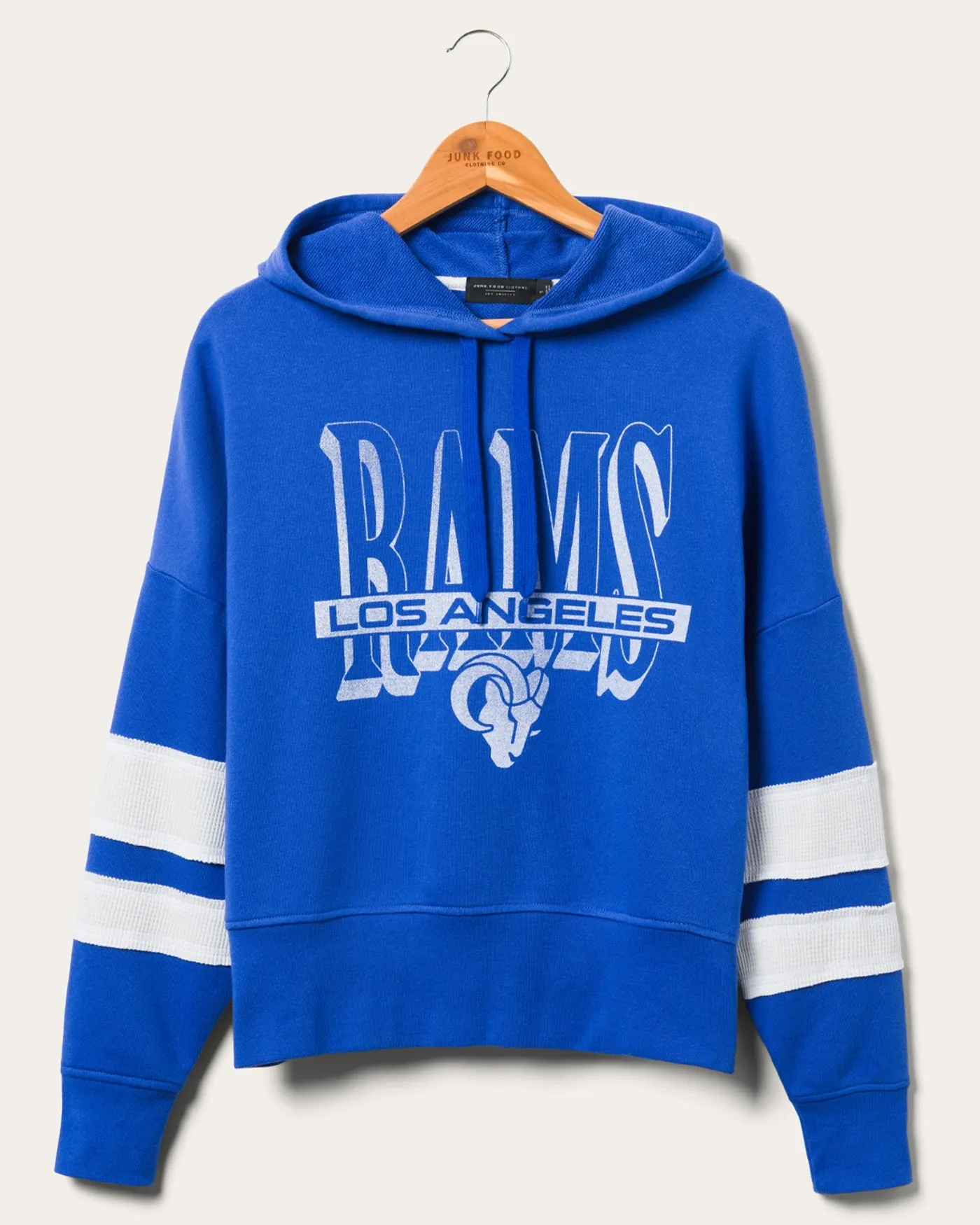 Women's Rams Stripe Hoodie sold by Junk Food Clothing