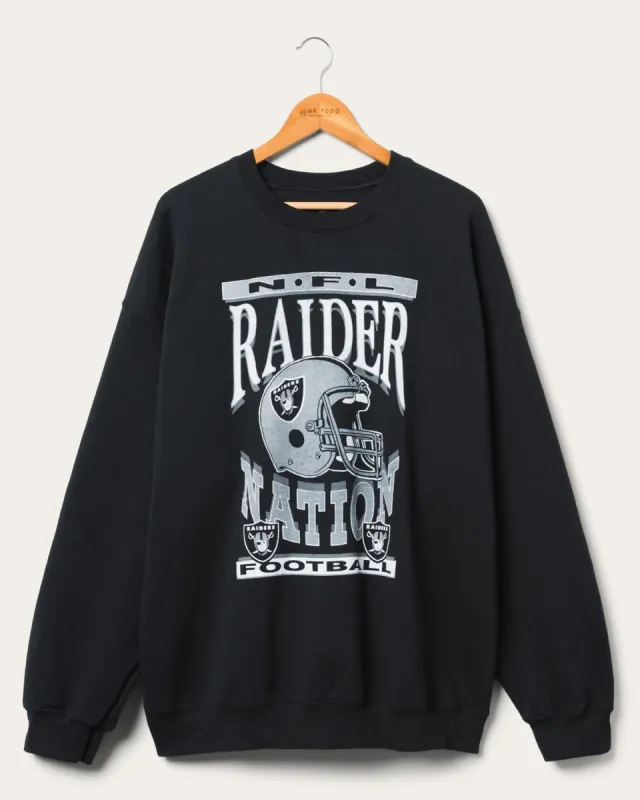 Las Vegas Raiders Helmet Flea Market Crew sold by Junk Food Clothing