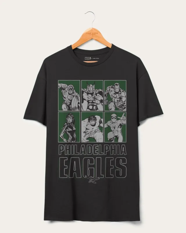 Eagles Marvel The Avengers Line Up Tee sold by Junk Food Clothing