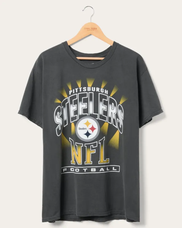 Pittsburgh Steelers Chrome Flea Market Tee sold by Junk Food Clothing