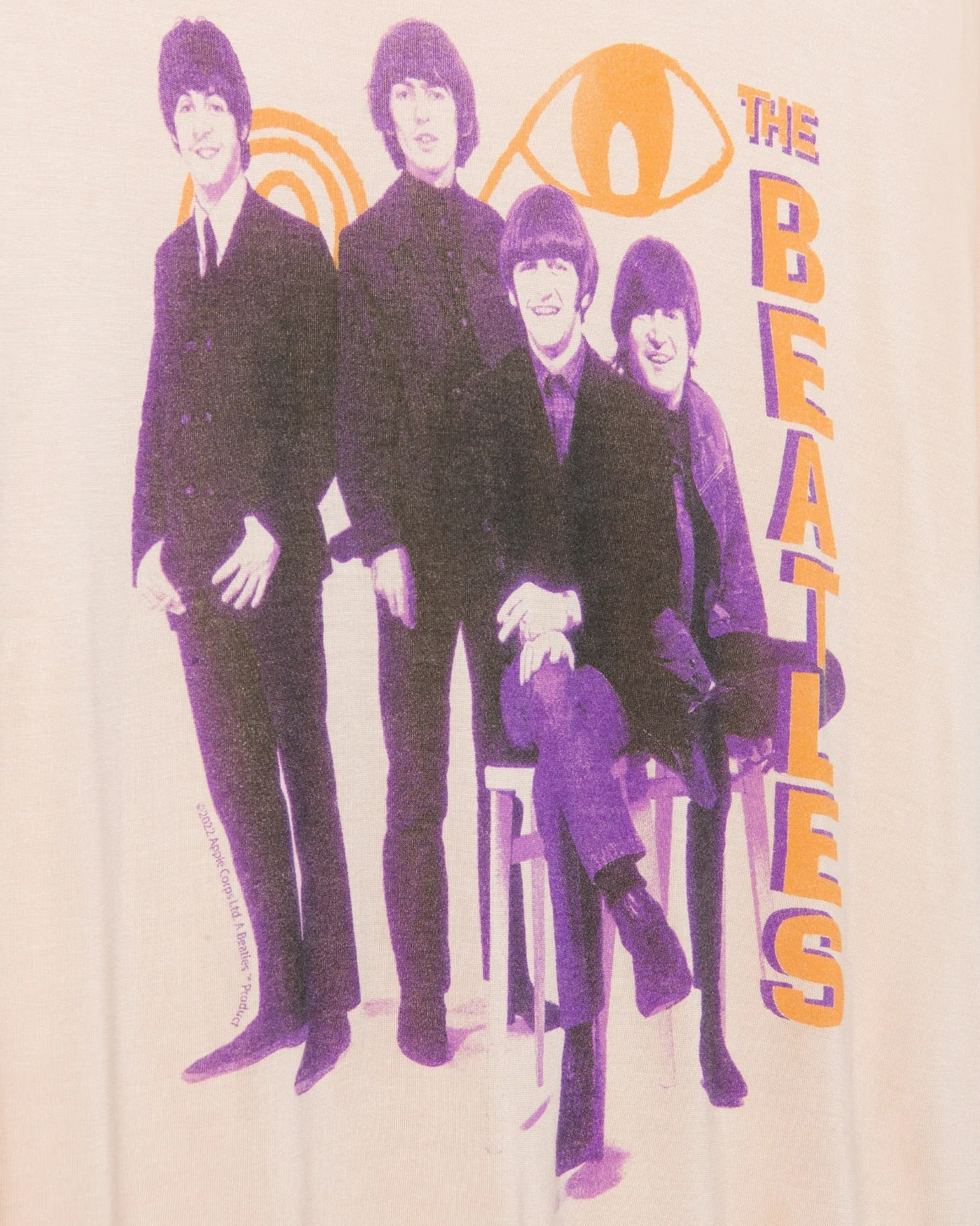 Women's The Beatles Group Vintage Tissue Tee sold by Junk Food Clothing product image thumbnail 4