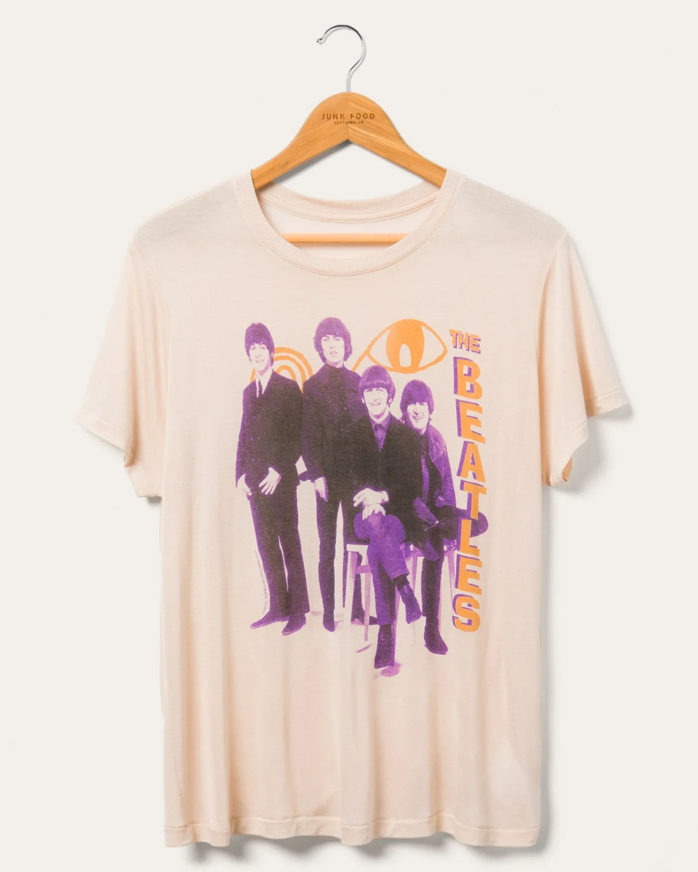 Women's The Beatles Group Vintage Tissue Tee sold by Junk Food Clothing