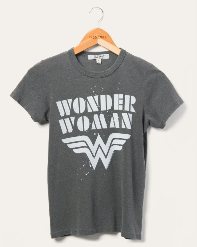 Women's WONDER WOMAN™ Splatter Original Tee sold by Junk Food Clothing
