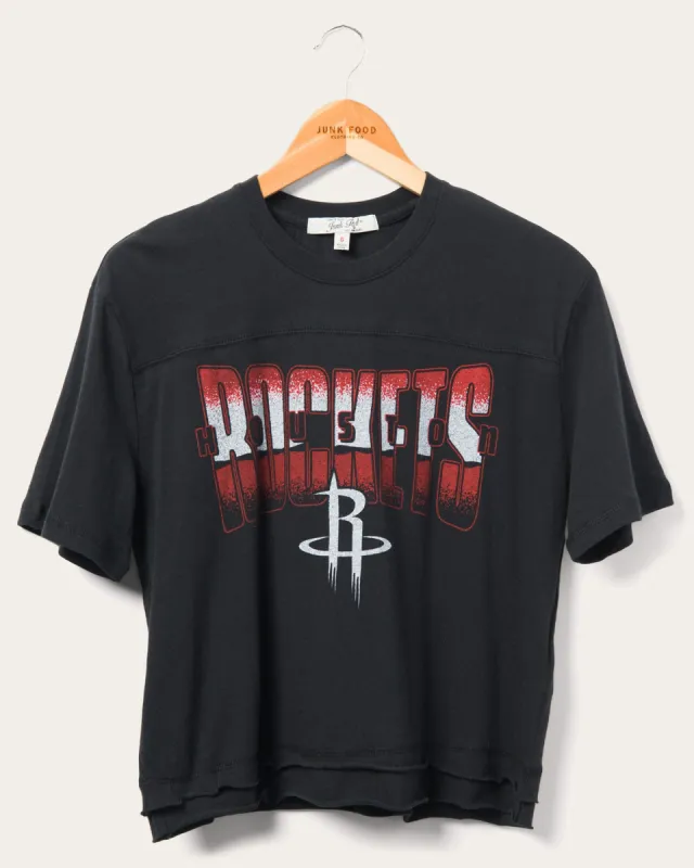 Women's Rockets Courtside Cropped Tee sold by Junk Food Clothing