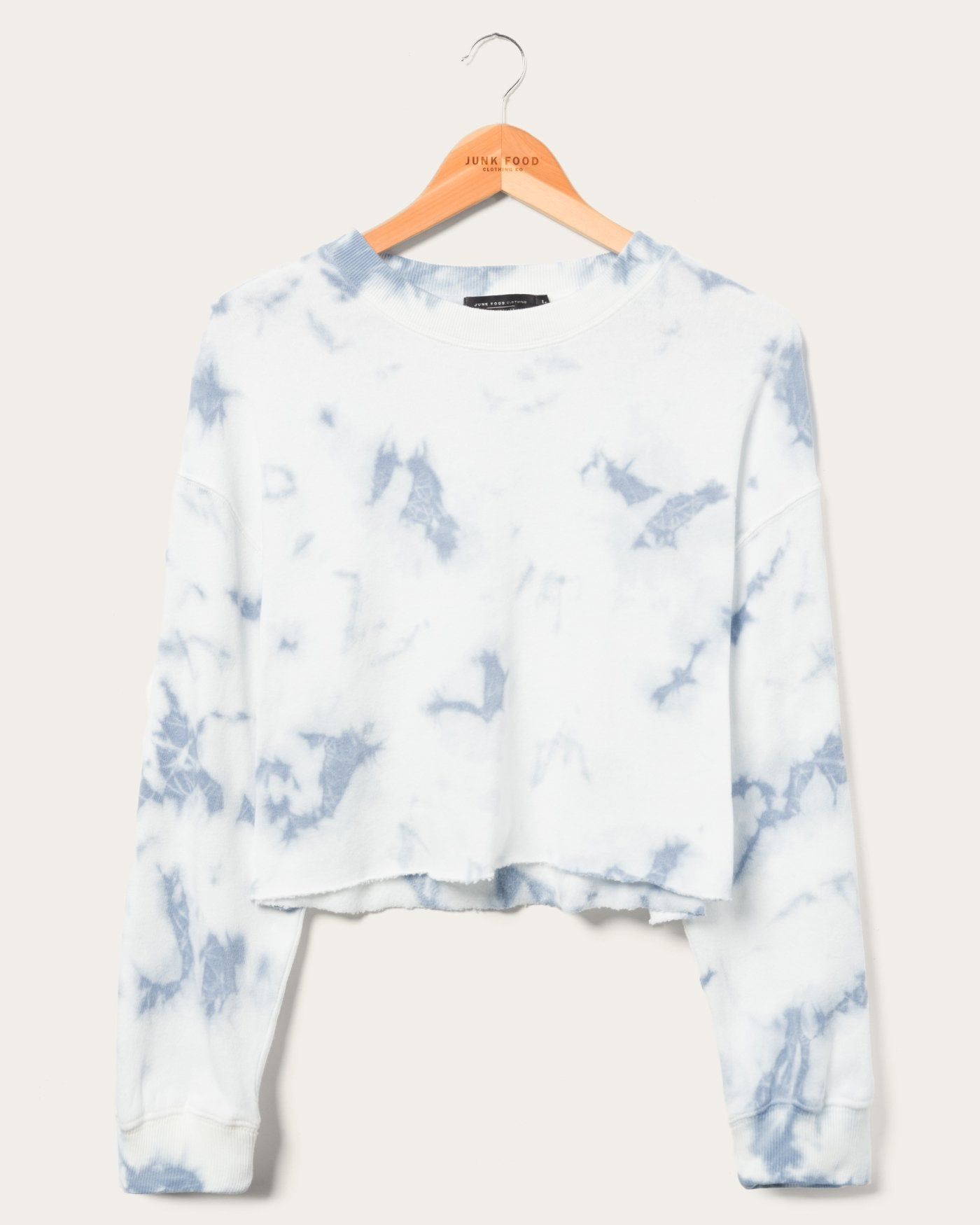 Women's Crop Tie Dye Fleece sold by Junk Food Clothing