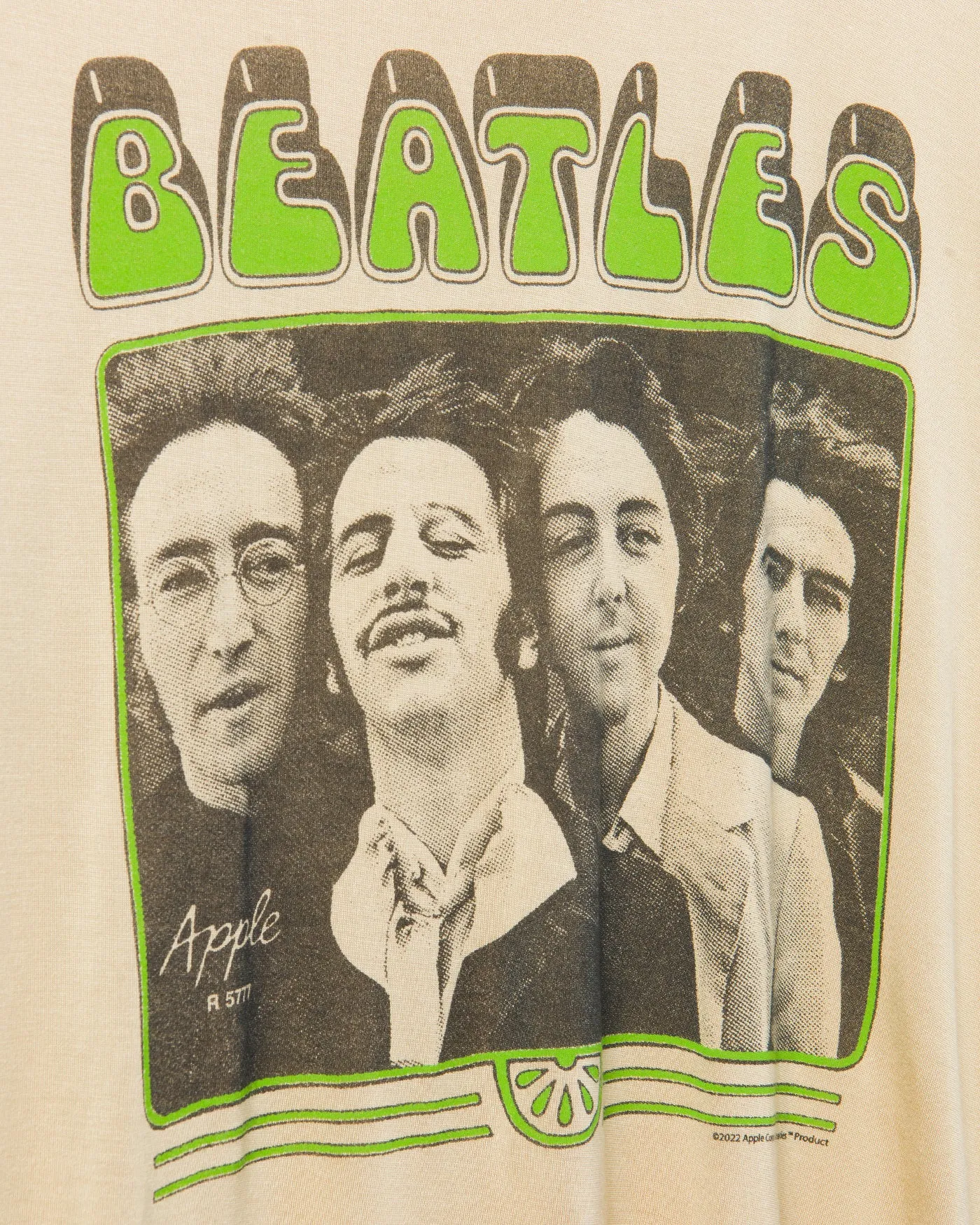 Women's The Beatles Apple Vintage Tissue Tee sold by Junk Food Clothing product image thumbnail 4