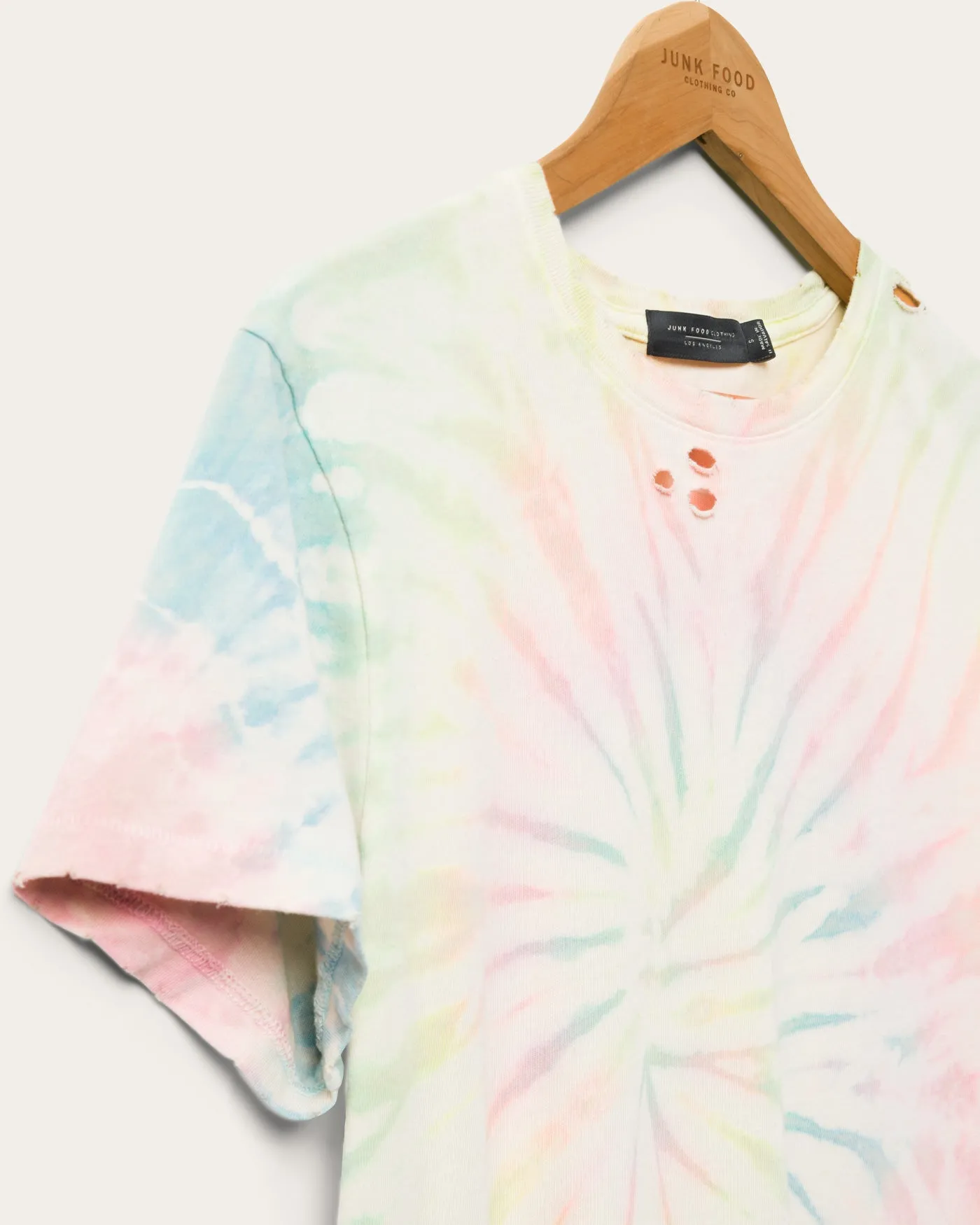 Women's Vintage Tie Dye Destroy Tee sold by Junk Food Clothing product image thumbnail 4