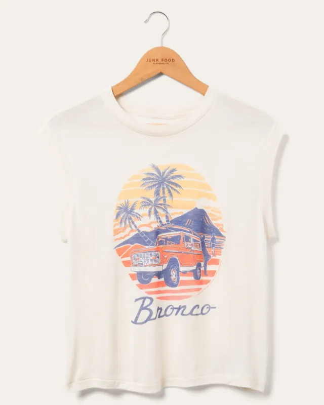 Women's Ford Bronco Sunset Vintage Tissue Tank sold by Junk Food Clothing