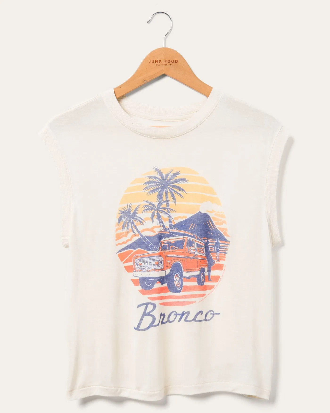 Women's Ford Bronco Sunset Vintage Tissue Tank sold by Junk Food Clothing