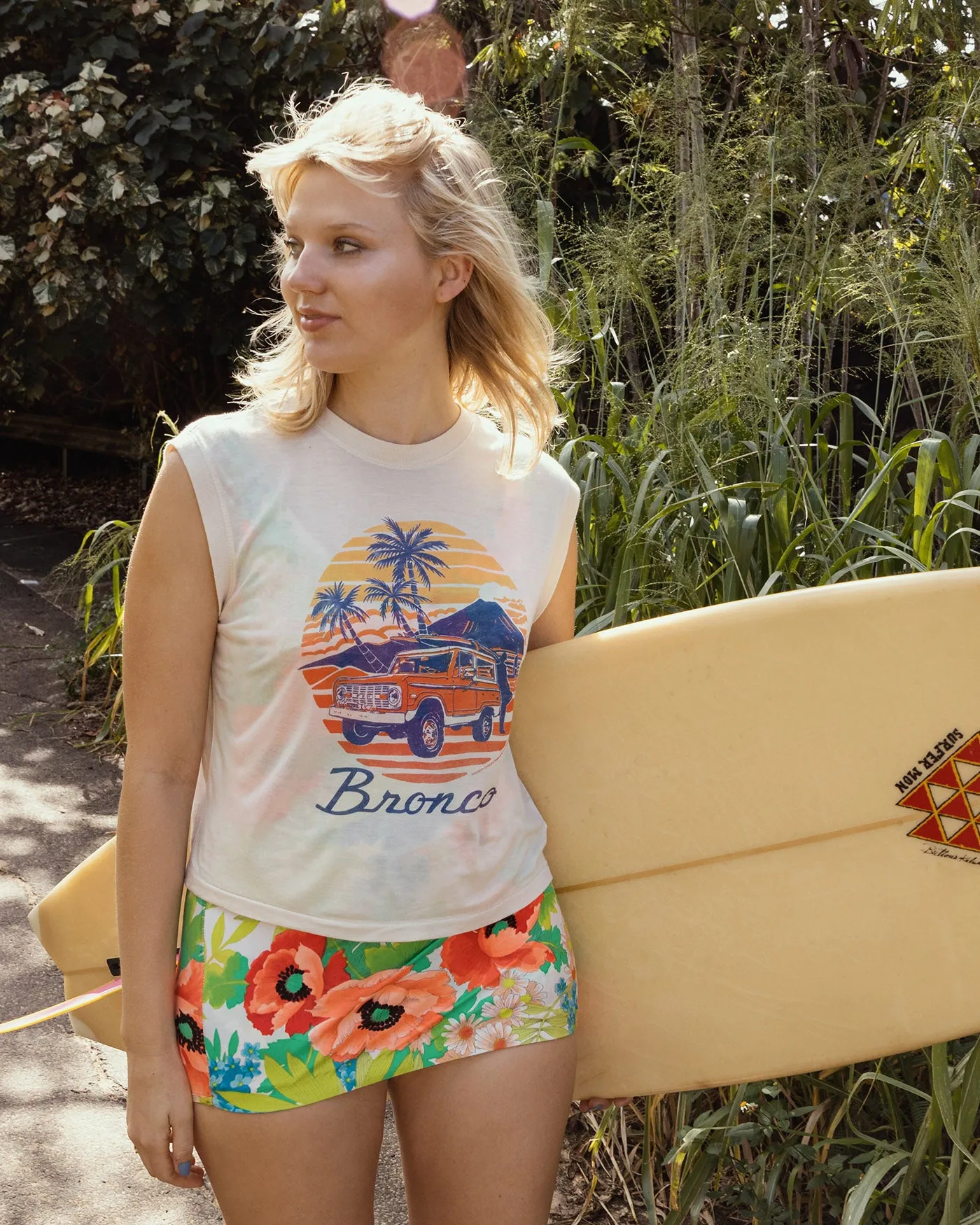 Women's Ford Bronco Sunset Vintage Tissue Tank sold by Junk Food Clothing product image thumbnail 2