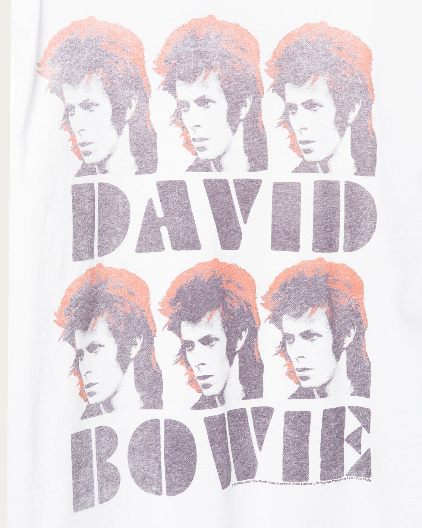 David Bowie Faces Vintage Tee sold by Junk Food Clothing product image thumbnail 4