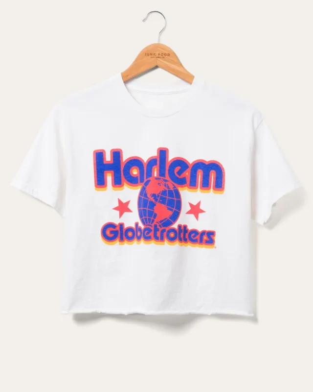 Women's Harlem Globetrotters Worldwide Flea Market Crop Tee sold by Junk Food Clothing