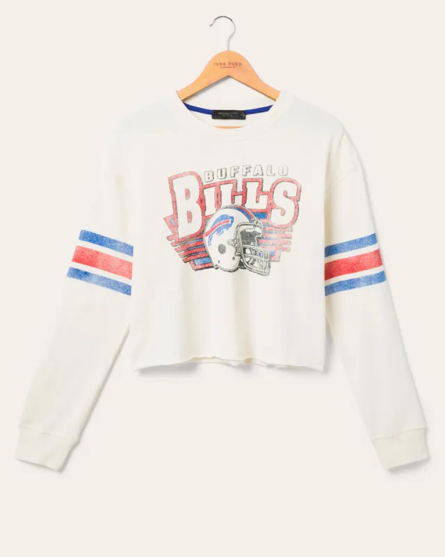 Women's Buffalo Bills Kickoff Crop Crew Fleece sold by Junk Food Clothing