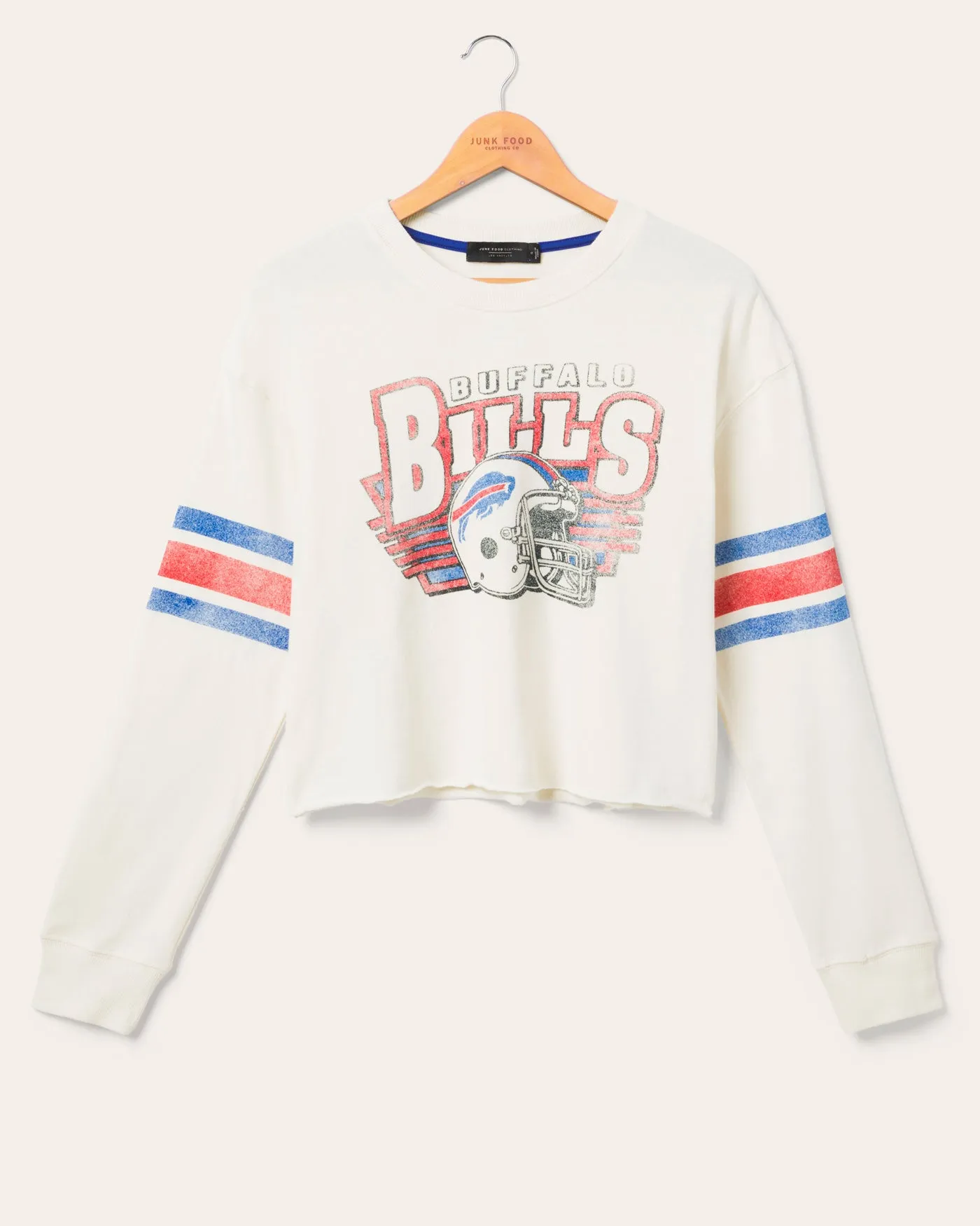 Women's Buffalo Bills Kickoff Crop Crew Fleece sold by Junk Food Clothing