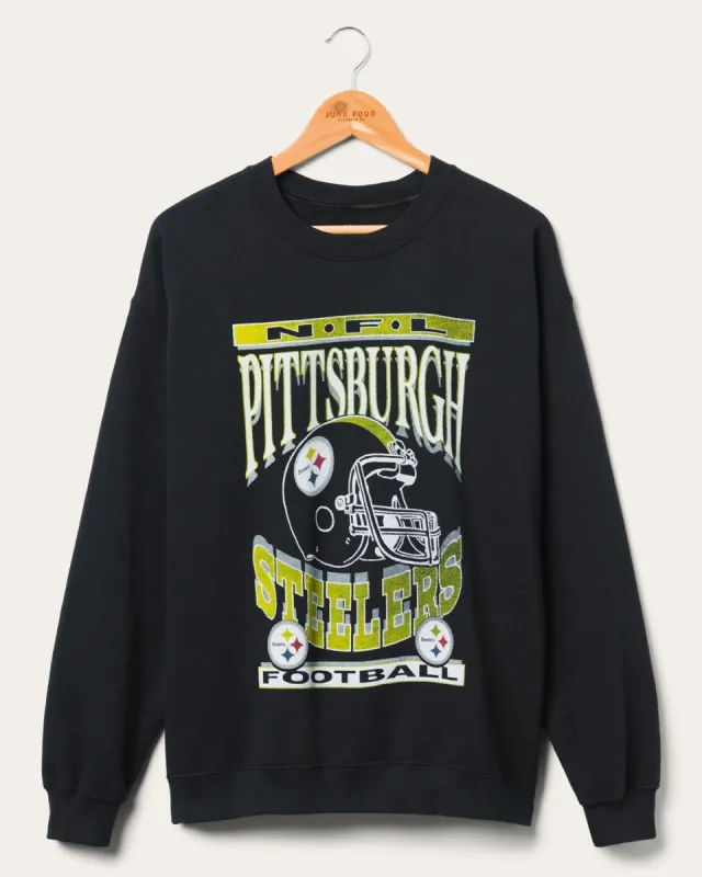 Pittsburgh Steelers Helmet Flea Market Crew sold by Junk Food Clothing
