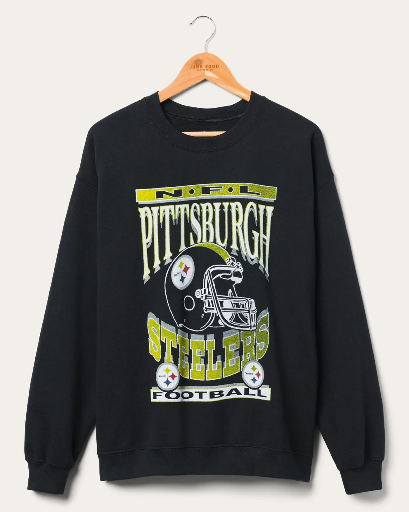 Pittsburgh Steelers Helmet Flea Market Crew sold by Junk Food Clothing
