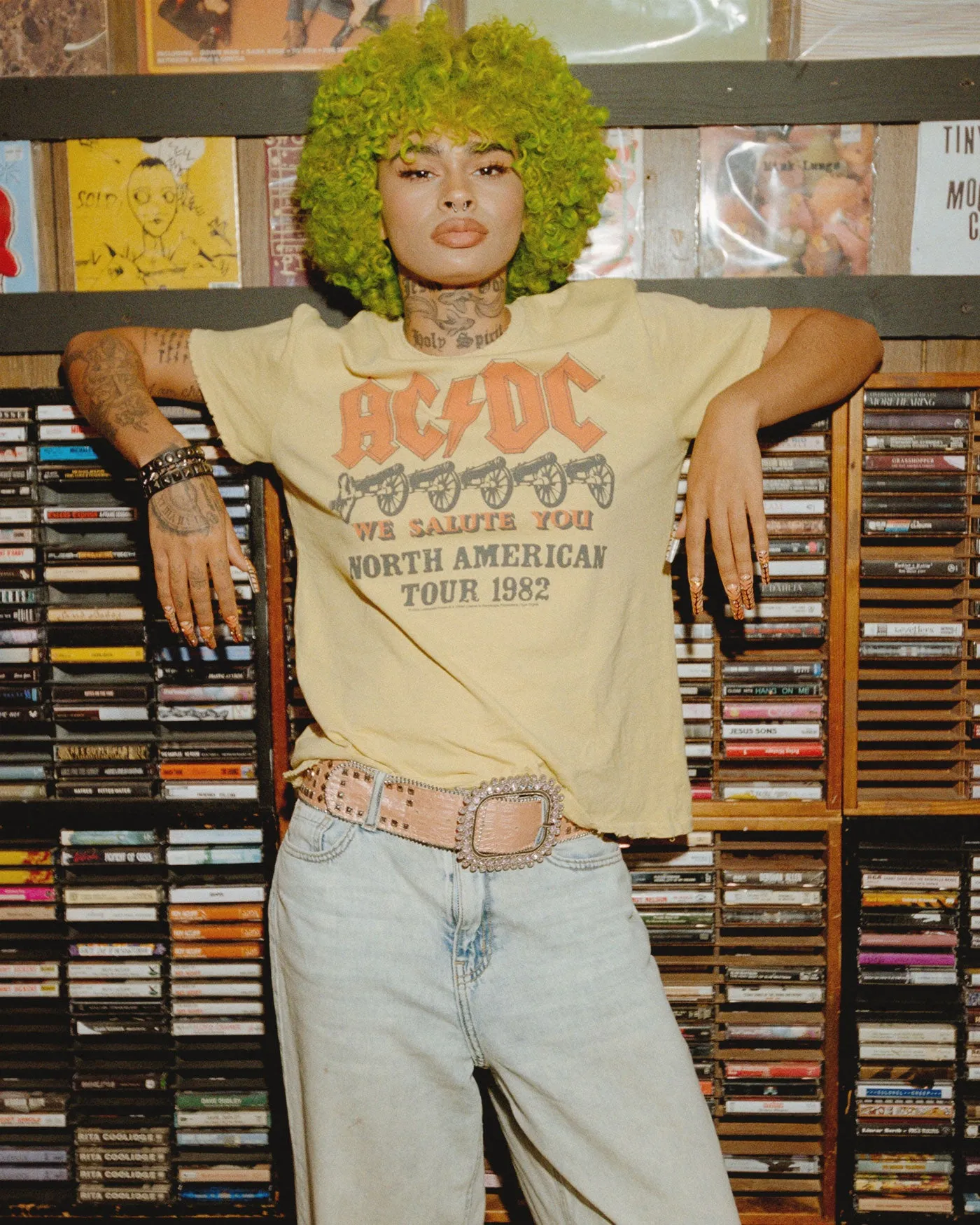 Women's AC/DC North American Tour 1982 Vintage Tee sold by Junk Food Clothing product image thumbnail 2