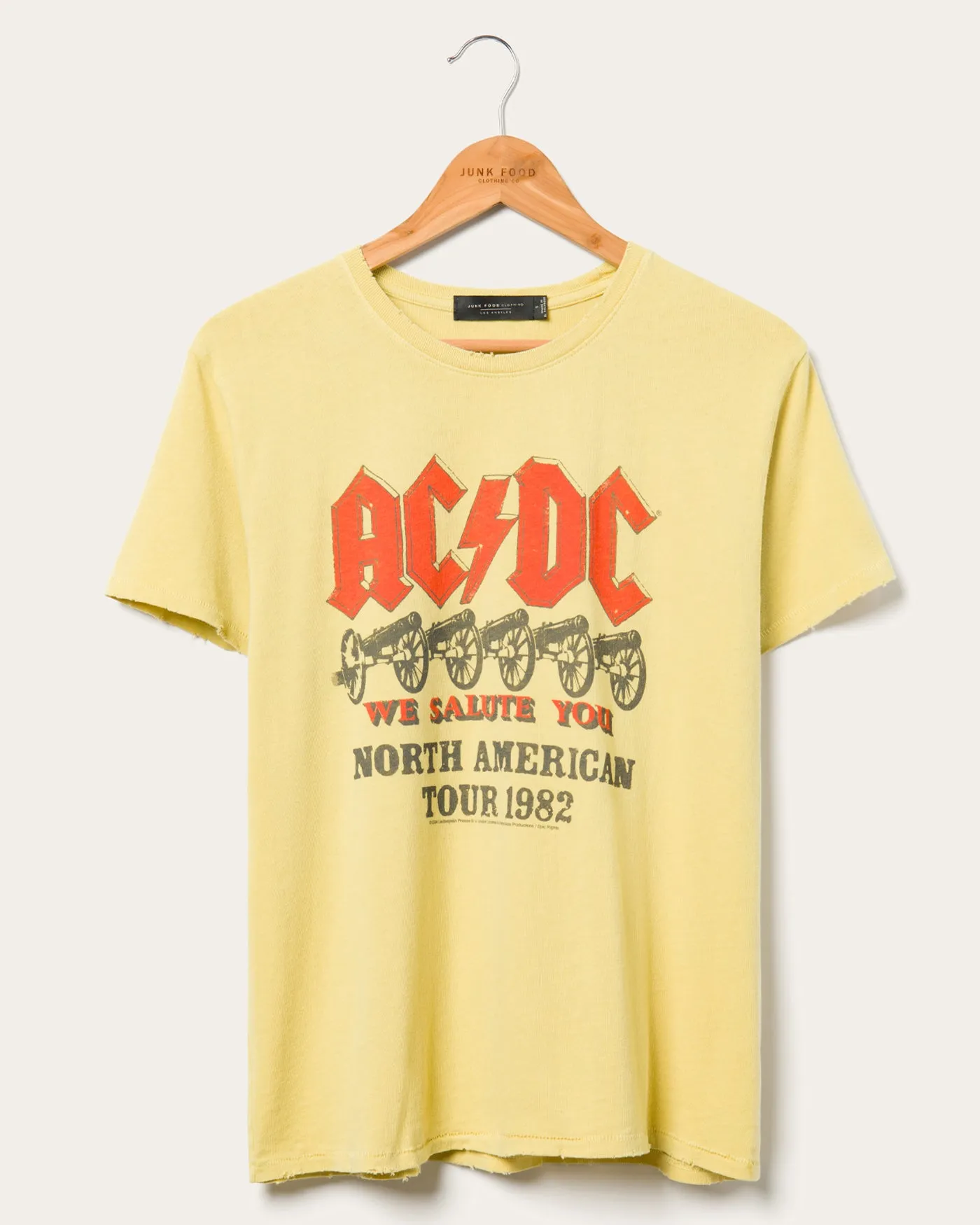 Women's AC/DC North American Tour 1982 Vintage Tee sold by Junk Food Clothing